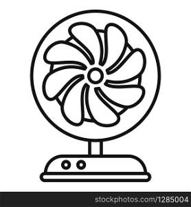 Summer room fan icon. Outline summer room fan vector icon for web design isolated on white background. Summer room fan icon, outline style