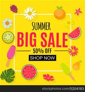 Summer Sale Abstract Banner Background Vector Illustration EPS10. Summer Sale Abstract Banner Background Vector Illustration