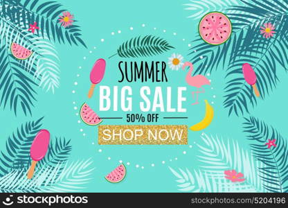 Summer Sale Abstract Banner Background Vector Illustration EPS10. Summer Sale Abstract Banner Background Vector Illustration