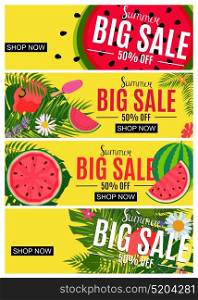 Summer Sale Abstract Banner Collection Set Background for your Business Vector Illustration EPS10. Summer Sale Abstract Banner Collection Set Background for your Business Vector Illustration