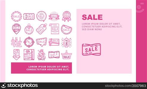 Summer Sale And Season Discount Landing Web Page Header Banner Template Vector Summer Sale Banner And Ribbon, Quote Frame And Present Gift Coupon, Label And Trinket, Lighting Lantern Illustration. Summer Sale And Season Discount Landing Header Vector
