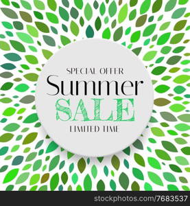 Summer Sale Background Template with leaves. Special offer. Limited Time. Vector Illustration EPS10. Summer Sale Background Template with leaves. Special offer. Limited Time. Vector Illustration