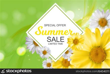 Summer Sale Banner Template for your Business. Vector Illustration EPS10. Summer Sale Banner Template for your Business. Vector Illustrati
