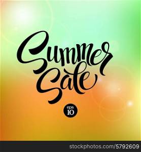 Summer Sale, blurred background. Vector illustration EPS 140