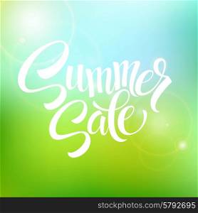 Summer Sale, blurred background. Vector illustration EPS 140
