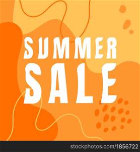 Summer sale bold text promotion poster. Vector decorative typography. Decorative typeset style. Latin script for headers. Trendy advertising for graphic posters, banners, invitations texts. Summer sale bold text promotion poster