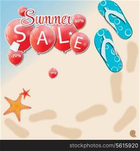 Summer Sale Concept. Vector Illustration. EPS 10