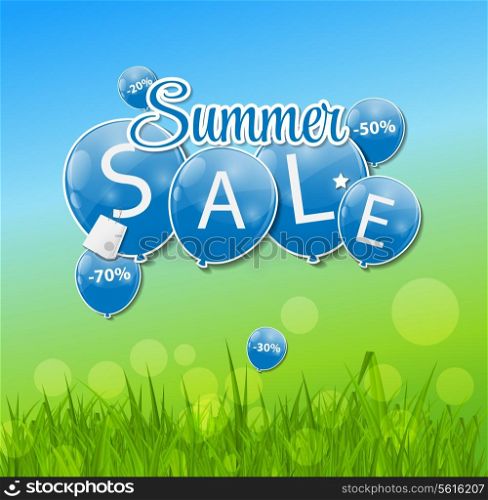 Summer Sale Concept. Vector Illustration. EPS 10
