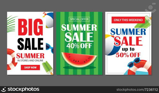 Summer sale emails background layout banners. Can be used for ,flyers, invitation, posters, brochure, voucher discount. Vector ads shopping template.