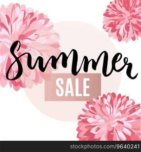 Summer sale flower poster Royalty Free Vector Image