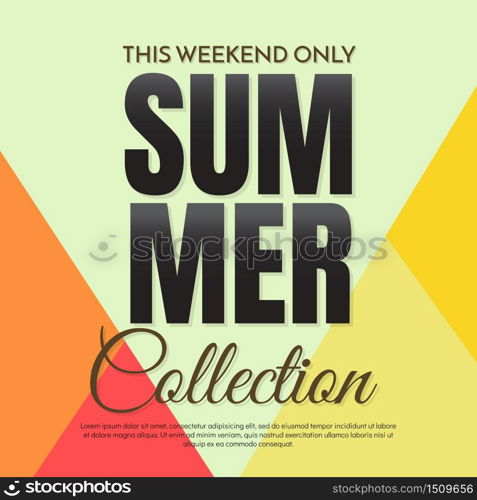 summer sale template banner Vector background for banner, poster, flyer