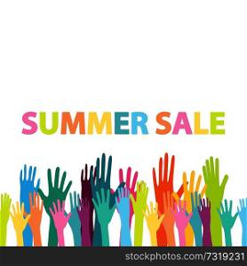 summer sales hands