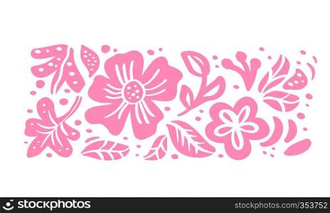 Summer scandinavian ornament vector floral tropical bouquet composition for design. Color elements for print, greeting card. isolated illustration on white background.. Summer scandinavian ornament vector floral tropical bouquet composition for design. Color elements for print, greeting card. isolated illustration on white background