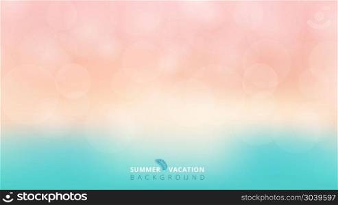 Summer season time blurred bokeh blue and pink background. Vector illustration. Summer season time blurred bokeh blue and pink background.