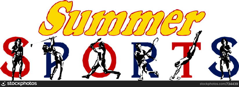 Summer sports vector banner design