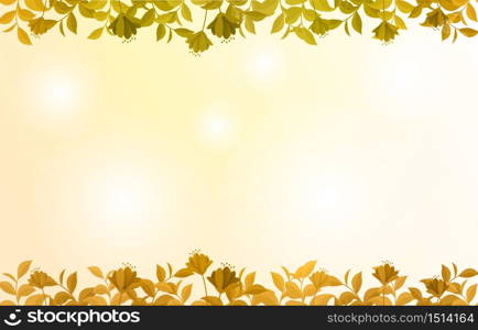 Summer Spring Blooming Flower Nature with Golden Yellow Background