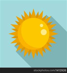 Summer sun icon. Flat illustration of summer sun vector icon for web design. Summer sun icon, flat style