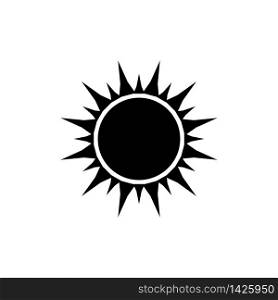 Summer sun icon in trendy flat design