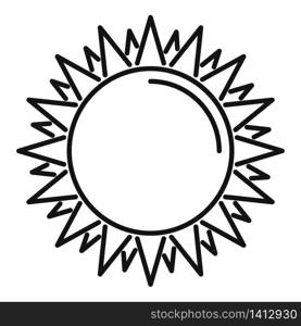 Summer sun icon. Outline summer sun vector icon for web design isolated on white background. Summer sun icon, outline style