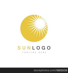 Summer Sun Logo Template Vector