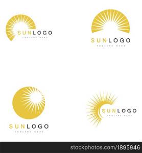 Summer Sun Logo Template Vector