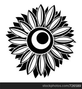 Summer sunflower icon. Simple illustration of summer sunflower vector icon for web. Summer sunflower icon, simple style