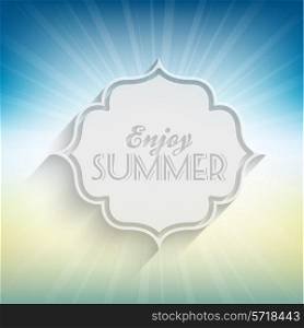 Summer themed background with label