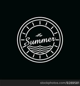 summer time icon vector illustration template design