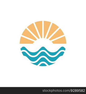 summer time icon vector illustration template design