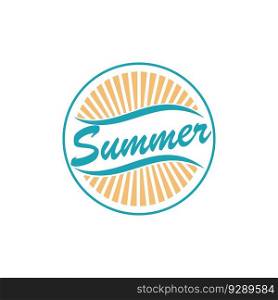 summer time icon vector illustration template design