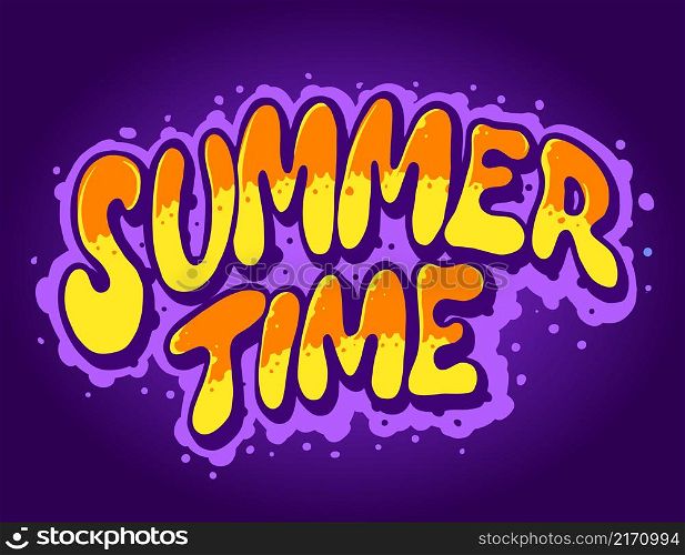 Summer Time Typeface Hand Drawn Vector illustrations for your work Logo, mascot merchandise t-shirt, stickers and Label designs, poster, greeting cards advertising business company or brands.