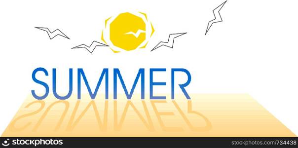 Summer time vector banner design