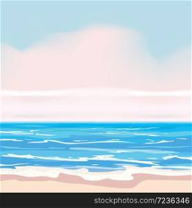 Summer tropical background template, shore waves surf sea. Summer tropical background template, shore waves surf sea, ocean. Trend style design. Vector isolated, poster, flyer, invitation, banner