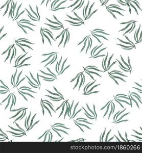 summer tropical leaves semless pattern. Abstract tropic leaf isolated on white background. Exotic hawaiian wallpaper. Design for fabric, textile print, wrapping, cover. Vector illustration.. summer tropical leaves semless pattern. Abstract tropic leaf