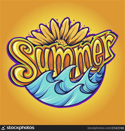 Summer Typeface Modern Tropical Vector illustrations for your work Logo, mascot merchandise t-shirt, stickers and Label designs, poster, greeting cards advertising business company or brands.