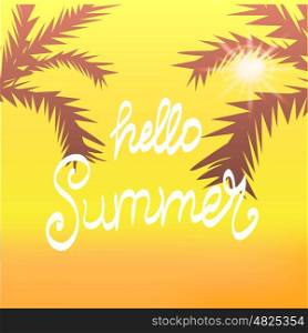 Summer vector poster.