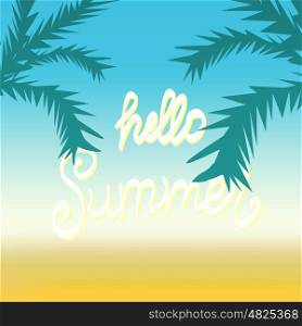 Summer vector poster.
