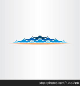 summer water waves vector illustration design
