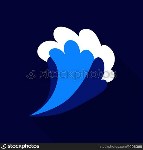 Summer wave icon. Flat illustration of summer wave vector icon for web. Summer wave icon, flat style