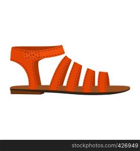 Summer woman sandal icon. Flat illustration of summer woman sandal vector icon for web design. Summer woman sandal icon, flat style