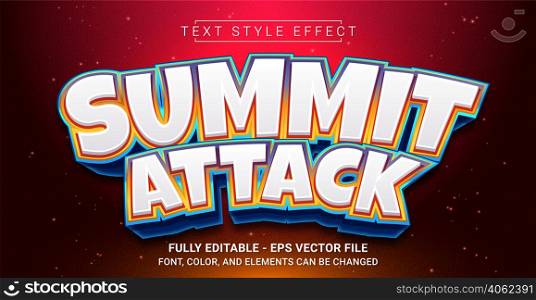 Summit Attack Text Style Effect. Editable Graphic Text Template.