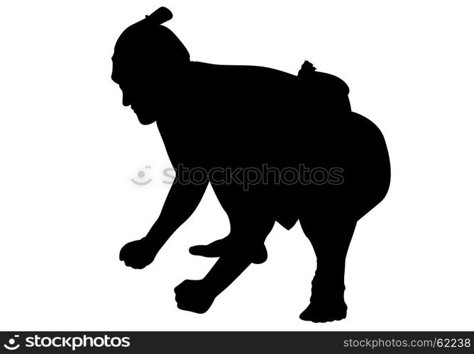 sumo wrestling silhouette