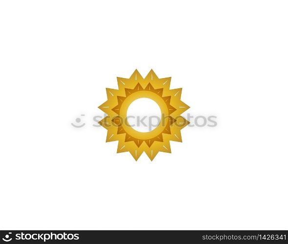 Sun abstract logo design template