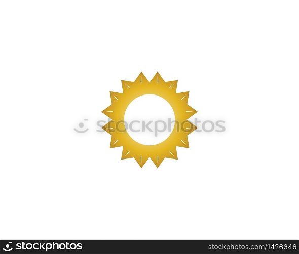 Sun abstract logo design template
