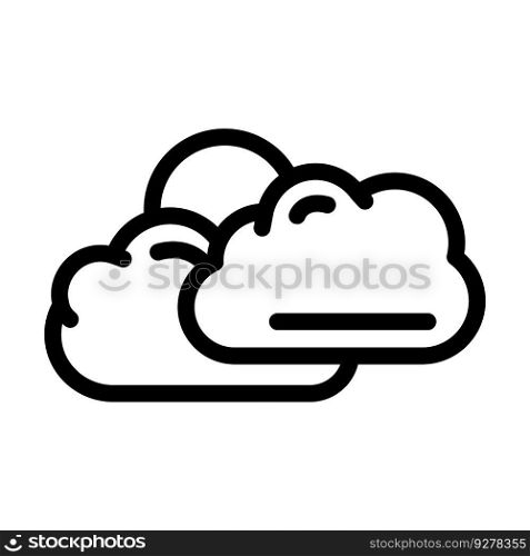 sun and clouds summer sunlight line icon vector. sun and clouds summer sunlight sign. isolated contour symbol black illustration. sun and clouds summer sunlight line icon vector illustration