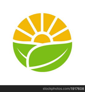 sun and leaf logo