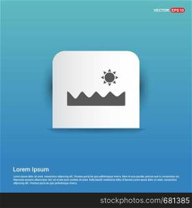 Sun and Sea Icon - Blue Sticker button