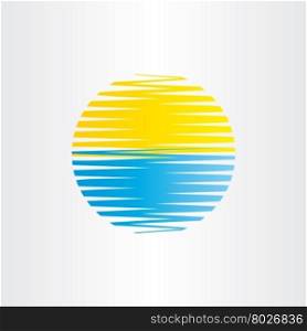 sun and sea water abstract background icon