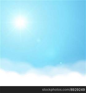 Sun and sky background vector image