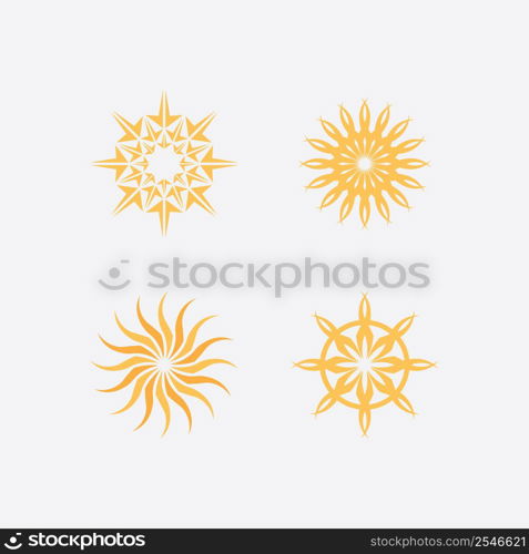 Sun and summer Vector illustration Icon Logo Template design